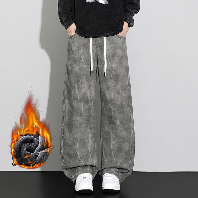 Streetwear Brand Vintage - Męskie luźne spodnie bawełniane 2026, modna